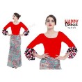 CUERPO FLAMENCO ROJO FLORES T- 42