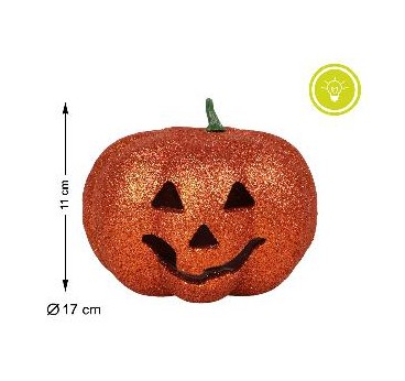 -CALABAZA CON LUZ AT17 CM