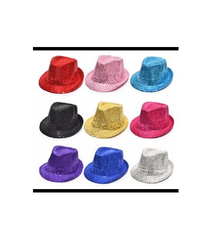 SOMBRERO GANGSTER LENTEJUELAS COLORES SURTIDOS