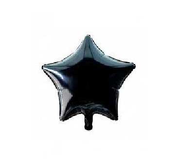 GLOBO MYLAR ESTRELLA NEGRO 50CM