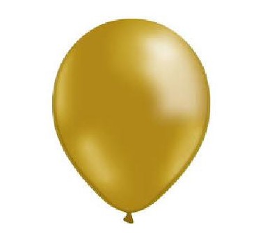 100 GLOBOS LATEX ORO METAL 13 CM