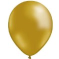 100 GLOBOS LATEX ORO METAL 13 CM