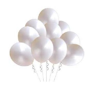 50 GLOBOS BLANCO METÁLICO 30CM PREMIUM