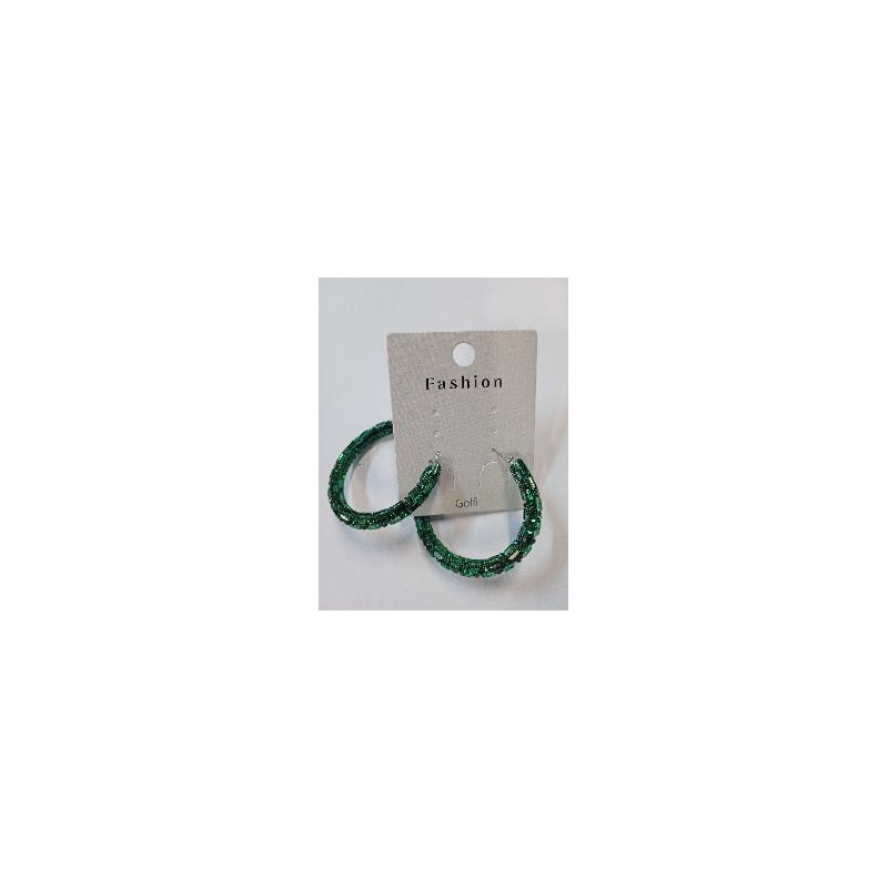 PENDIENTES ARO VERDE ABETO