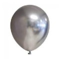 50 GLOBOS PLATA CROMADO 30CM