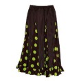 FALDA GODES NEGRA CON LUNARES VERDES XL