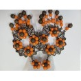 PENDIENTES METAL FLOR NARANJA