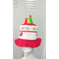 GORRO CUMPLEAÑOS CON VELAS ROJO Y AZUL