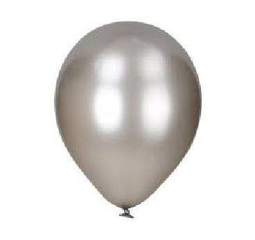 8 GLOBOS PLATA METAL 30 CM