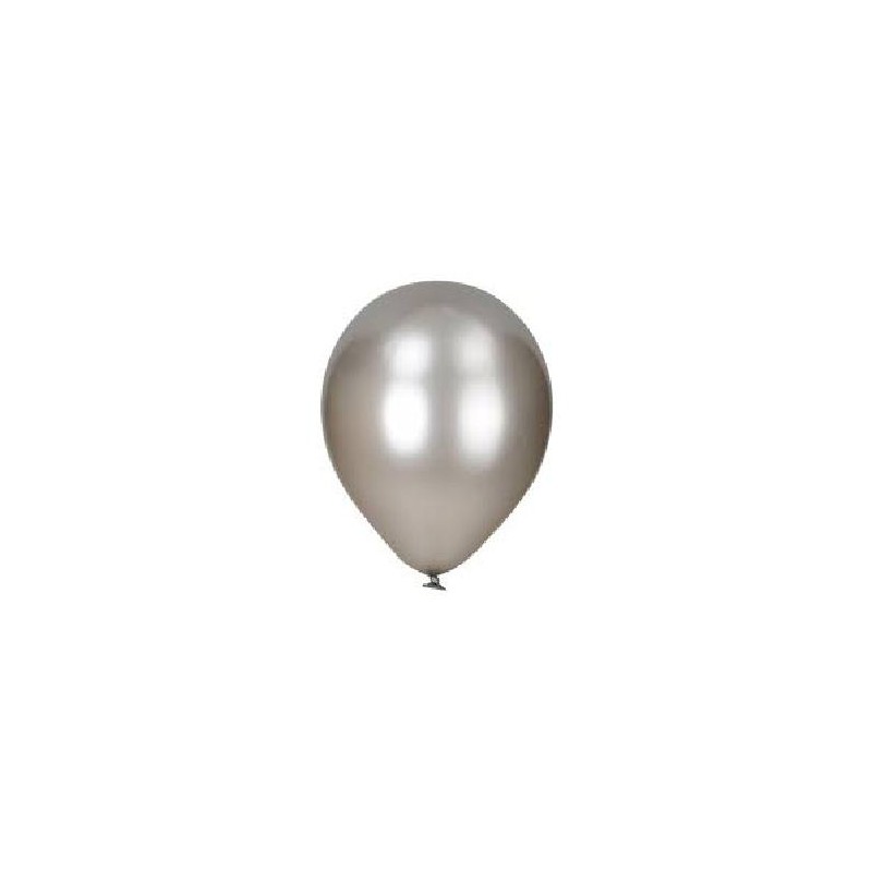 8 GLOBOS PLATA METAL 30 CM