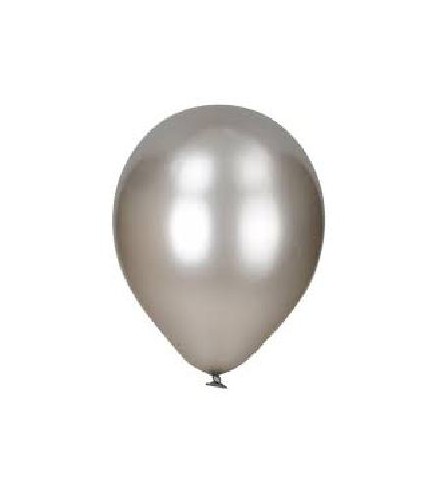 8 GLOBOS PLATA METAL 30 CM