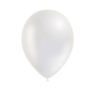 8 GLOBOS BLANCOS METAL 30 CM