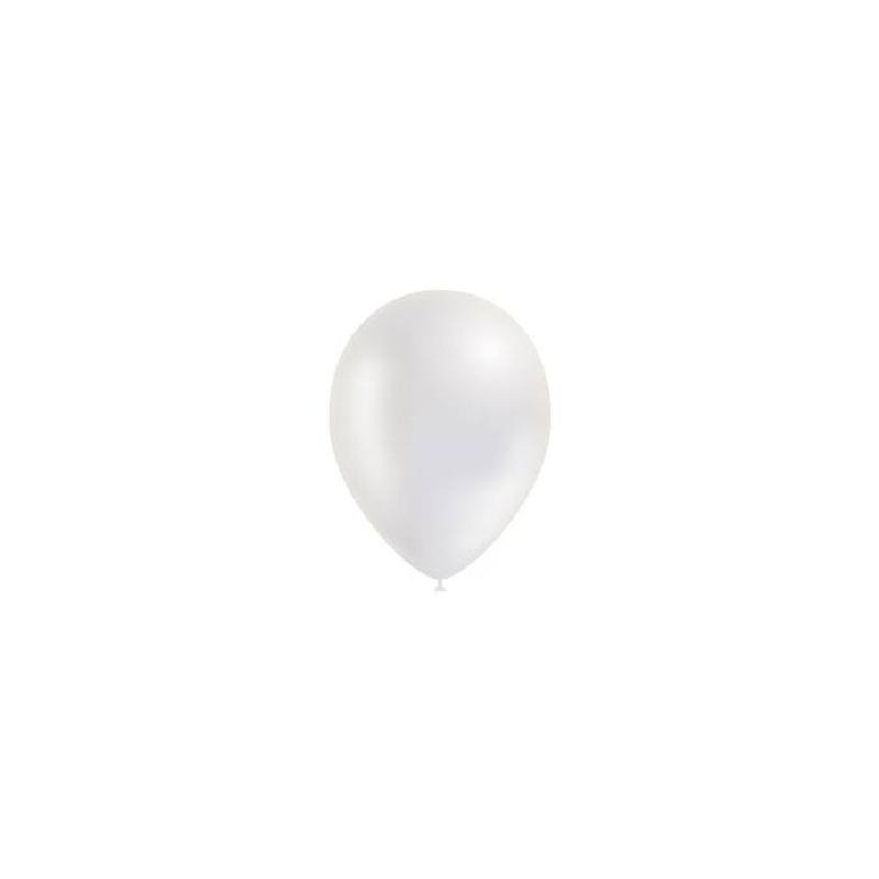 8 GLOBOS BLANCOS METAL 30 CM