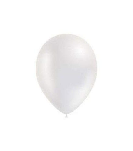 8 GLOBOS BLANCOS METAL 30 CM