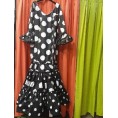 VESTIDO ALMERIA NEGRO LUNAR GALLETA BLANCO T-50