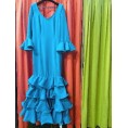 VESTIDO JARDINERA AZUL TURQUESA T-44