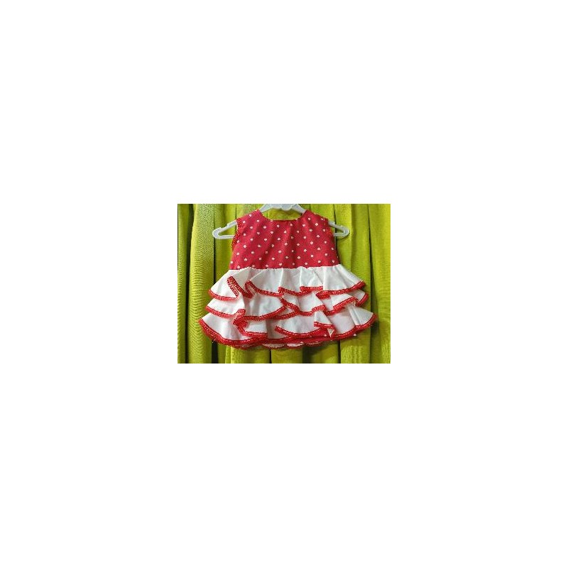 VESTIDO BB FLAMENCO VOLANTES LUNAR 36 MESES