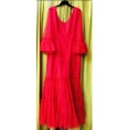 VESTIDO SEVILLA ROJO PLUMETI CANASTERO T-44