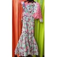 VESTIDO ESPERANZA ESTAMPADO FLORES CON CHAQUETILLA  A JUEGO T-42