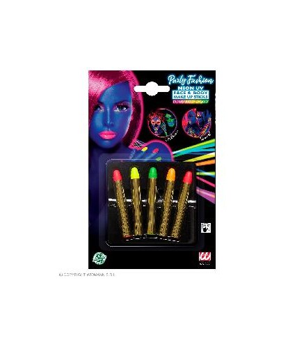 SET DE LÁPICES MAQUILLAJE FLUORESCENTE