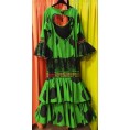 VESTIDO FLAMENCO HUELVA VERDE ANDALUCIA T-44