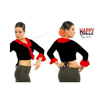 CHAQUETA FLAMENCO NEGRO Y ROJO T- 42