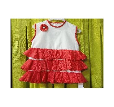 VESTIDO FLAMENCO FLOR VOLANTES 24 MESES