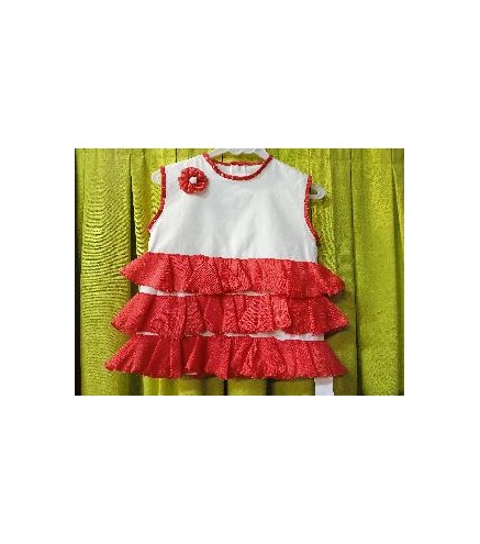 VESTIDO FLAMENCO FLOR VOLANTES 24 MESES