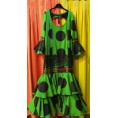 VESTIDO FLAMENCO HUELVA VERDE ANDALUCIA T-44