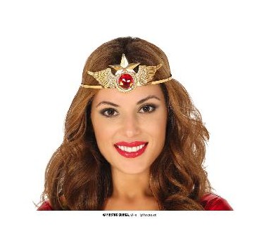 DIADEMA METAL ORO SUPER HERO