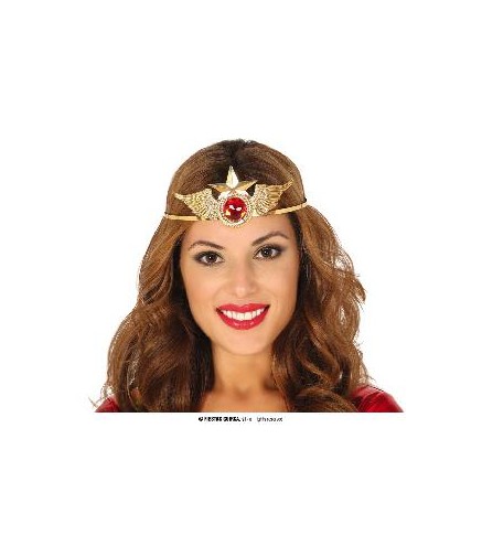 DIADEMA METAL ORO SUPER HERO