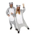 DISFRAZ LOBO PIJAMA T-ADULTO