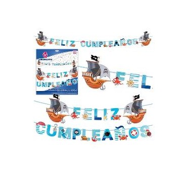 GUIRNALDA FELIZ CUMPLEAÑOS PIRATAS