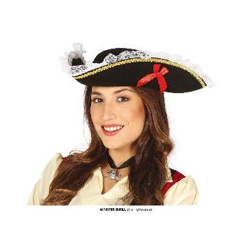 SOMBRERO PIRATA CON PUNTILLA