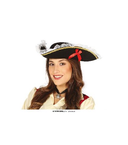 SOMBRERO PIRATA CON PUNTILLA