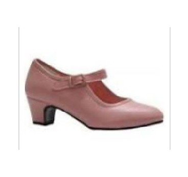 -ZAPATO FLAMENCO POLIPIEL HEBILLA ROSA PALO 33