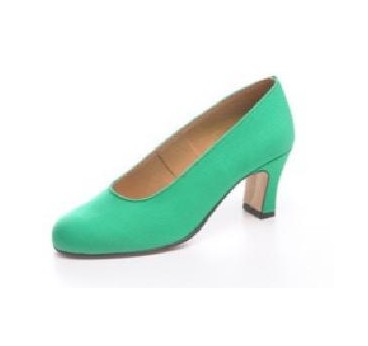 ZAPATO FLAMENCO LONA VERDE ANDALUCIA T-40