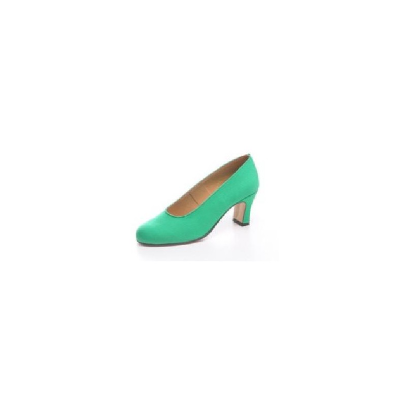 ZAPATO FLAMENCO LONA VERDE ANDALUCIA T-40