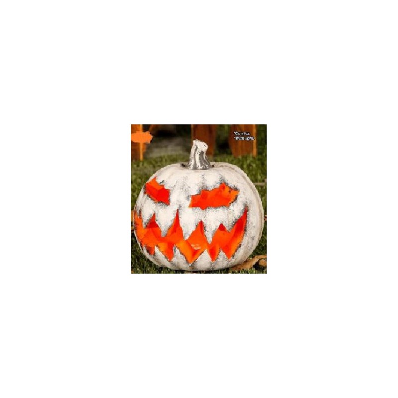 -CALABAZA BLANCA CON LUZ 16CM