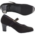 ZAPATO FLAMENCO NEGRO HEBILLA CON CLAVO T-37