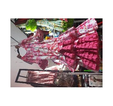 VESTIDO CORDOBA ESTAMPADO FLORES FUCSIA T-42