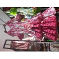 VESTIDO CORDOBA ESTAMPADO FLORES FUCSIA T-42