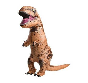 DISFRAZ HINCHABLE DINOSAURIO NARANJA T-ADULTO