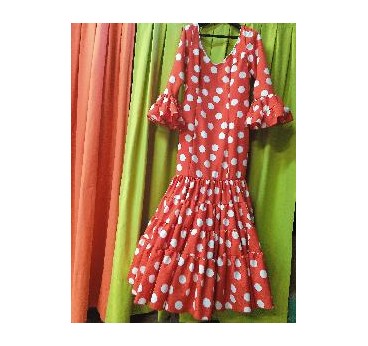 VESTIDO GRANADA ROJO LUNAR OREO BEIG T48