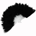 ABANICO PLUMAS NEGRO