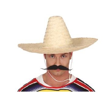 SOMBRERO MEXICANO PAJA 50CM. PAJA