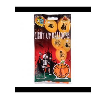 GLOBO LED*5-30CM - HALLOWEEN- NARANJA