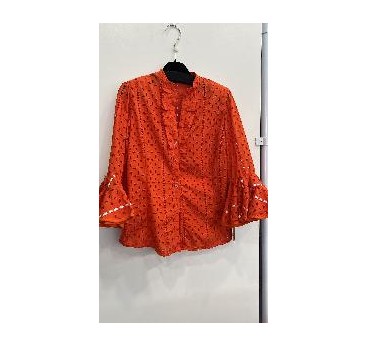 CAMISA NARANJA PERFORADA T-40