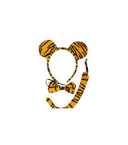 CONJUNTO DIADEMA PAJARITA Y COLA TIGRE