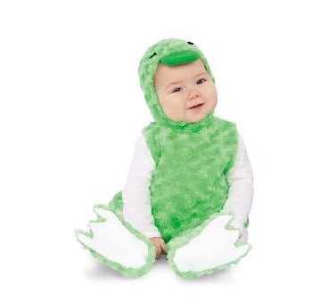 -DISFRAZ PATITO PELUCHE VERDE 0-6 MESES